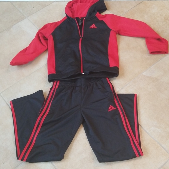adidas Other - Adidas black and red jogging suit